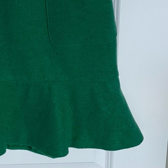 Maeve by Anthropologie Green Wool Blend Flared Mini Skirt Size 12 35464 - Picture 6 of 11